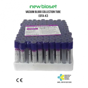 Vacuum Blood Collection Tube EDTA-K3 3 ml New Bioset